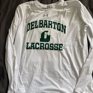Under Armour White Long Sleeve Delbarton Lacrosse Shirt